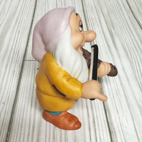 Vintage DISNEY Snow White Seven Dwarves SLEEPY Sri Lanka Porcelain Bisque ~3” - Picture 2 of 5